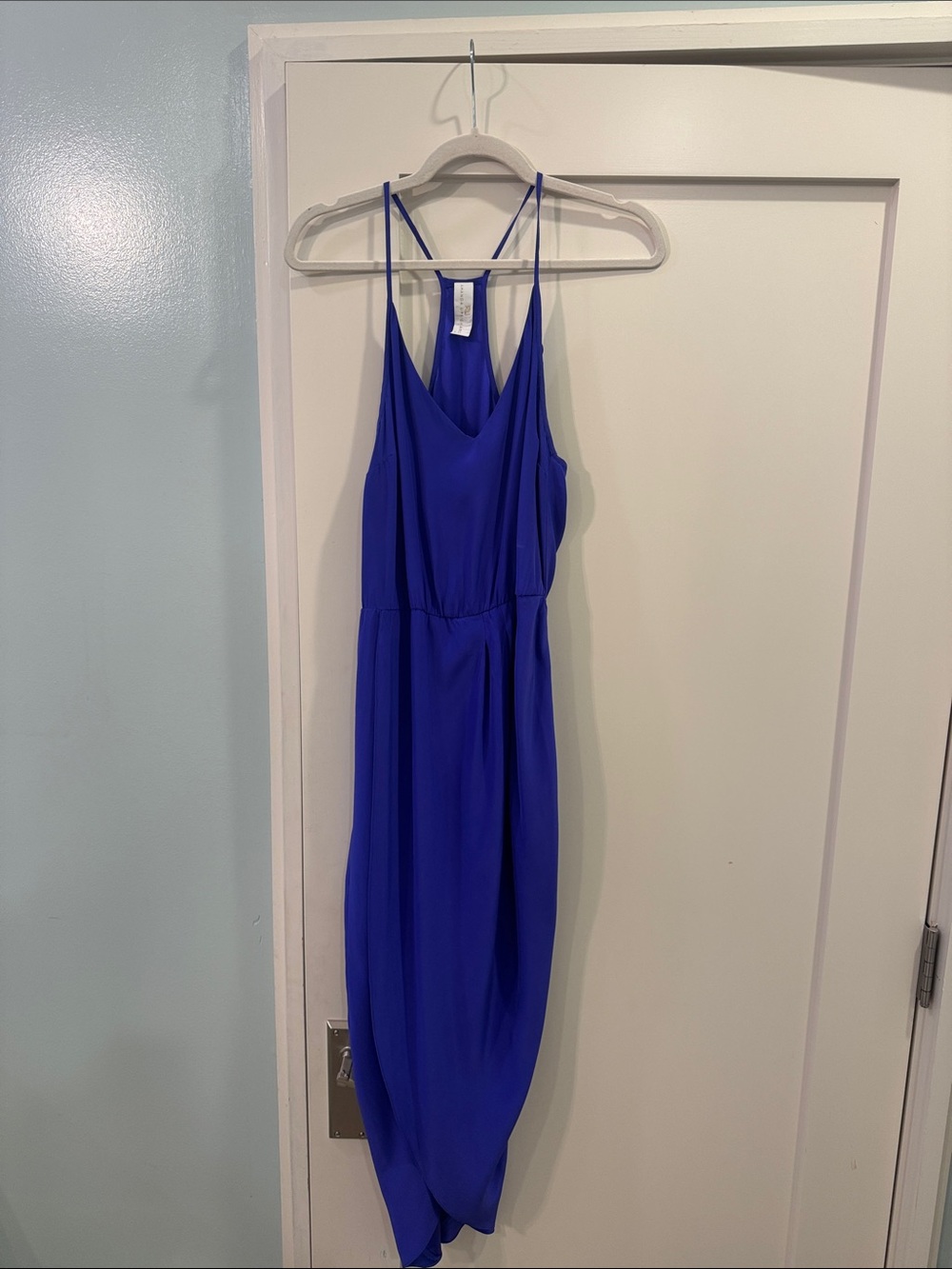 Amanda Uprichard Royal Blue Spaghetti Strap Maxi Dress